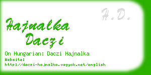 hajnalka daczi business card
